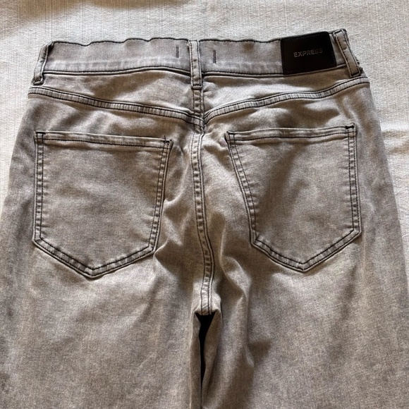 Express Women's Skinny High Rise Jeans SZ 8 Gray - Picture 9 of 12